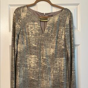 Metallic Long Sleeve Dress Vince Camuto